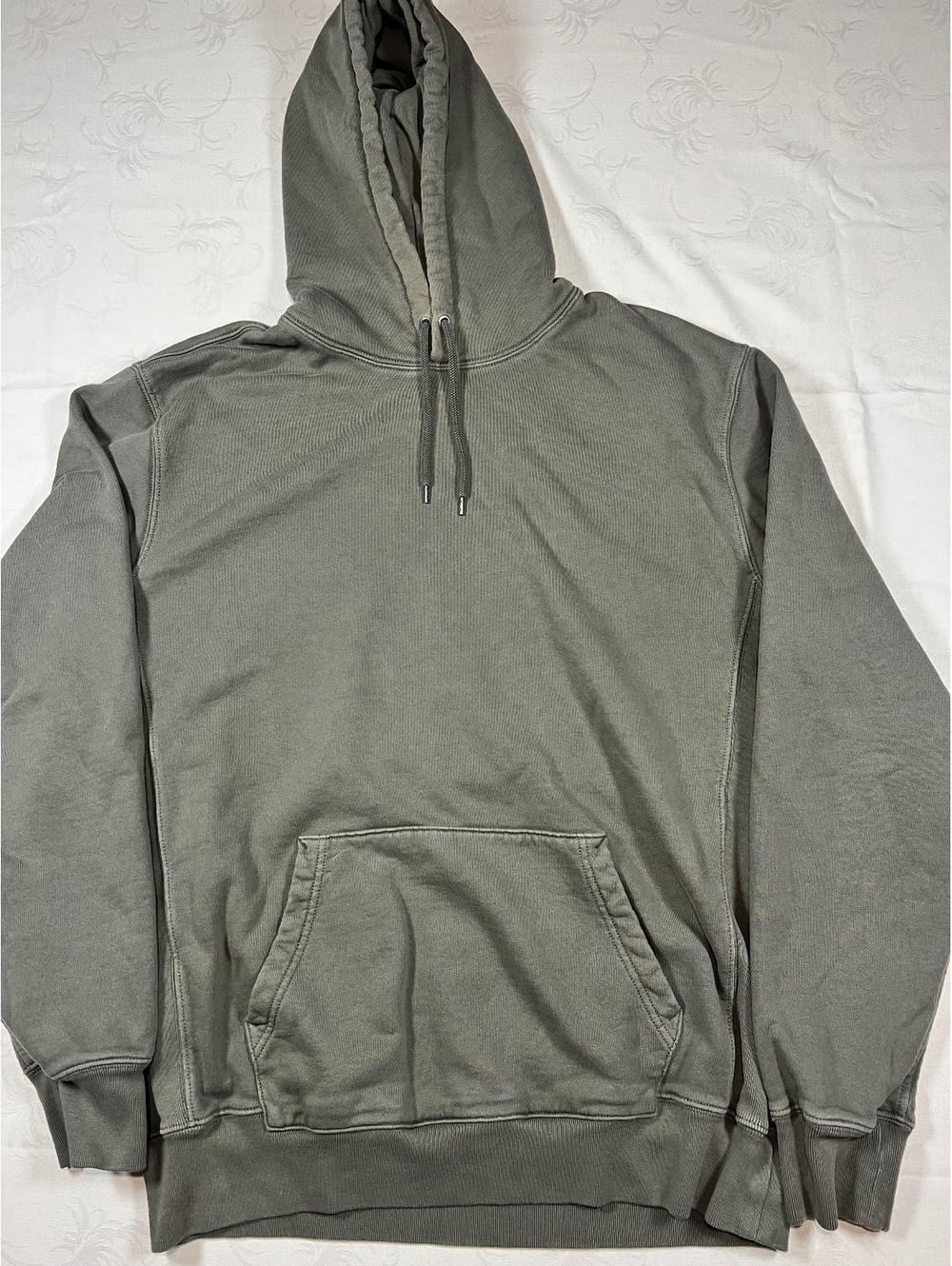 J.Crew Mens Heavyweight Fleece Hoodie Size XLT Olive Green